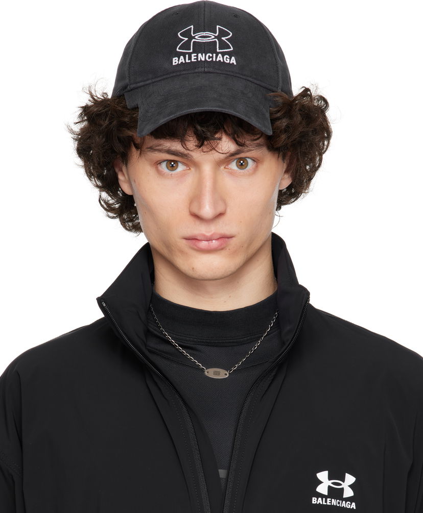 Kapa Balenciaga Under Armour Edition Washed Cap Crna | 807145410B2
