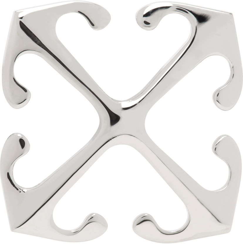 Pojasevi Off-White Silver Arrow Single Earring Metalik | OMOD119C99MET0017200