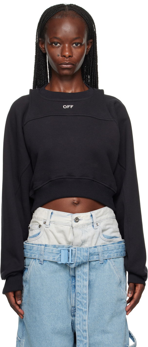 Dukserice Off-White Black Layered Sweatshirt Crna | OWBA071F23JER0011001