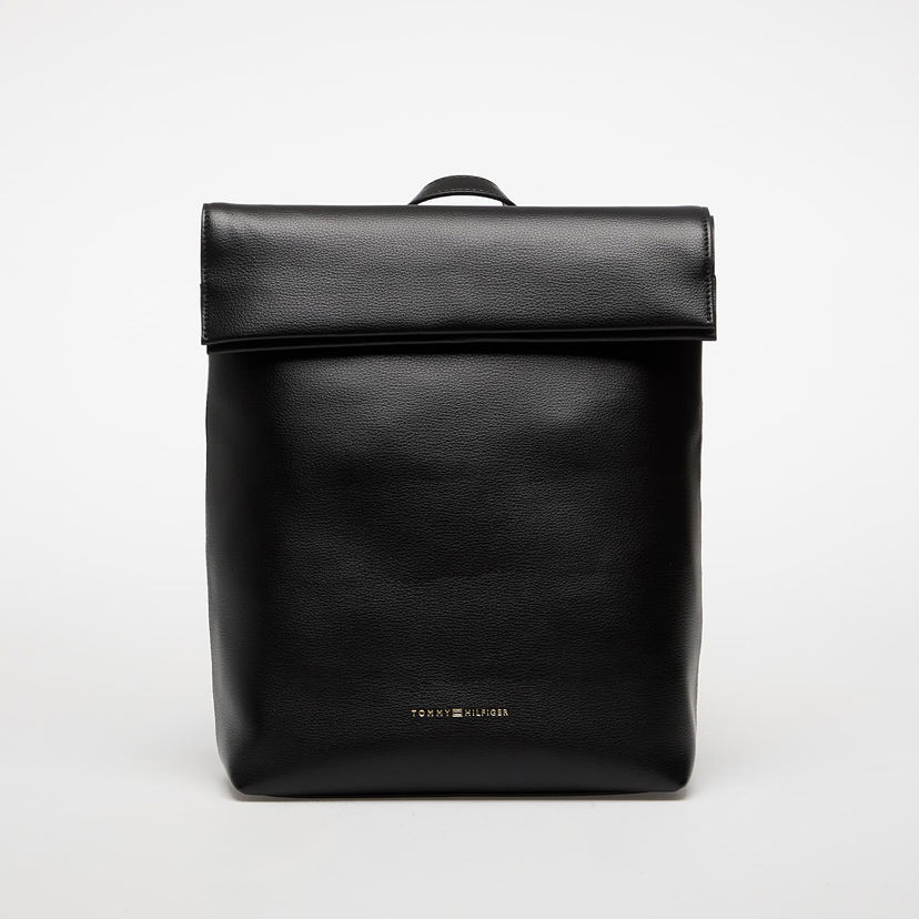 Ruksak Tommy Hilfiger Tommy Hilfiger Logotape Fold-Over Backpack Crna | AW0AW17654 BDS