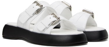 Tenisice i cipele BY FAR Wyatt Leather Platform Sandals Bijela | 23SSWYSWHMCRN, 3