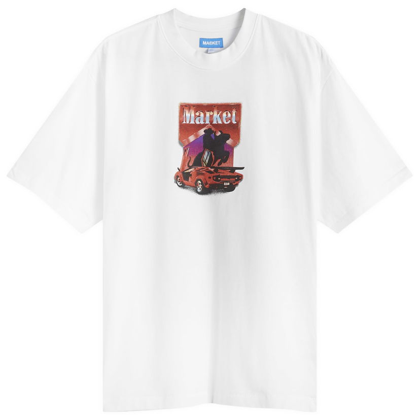 Majica kratkih rukava MARKET Bullrider Graphic Bijela | 399001939-WHT