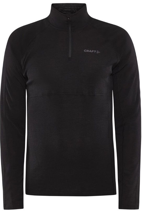 Majica kratkih rukava Craft Craft ADV Wool Merino Half Zip Long Sleeve Crna | 1914109-999000