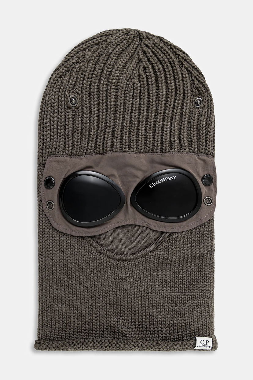 Kapica C.P. Company C.P. Company Knit Balaclava with Goggles Siva | 19CMAC740A005509A