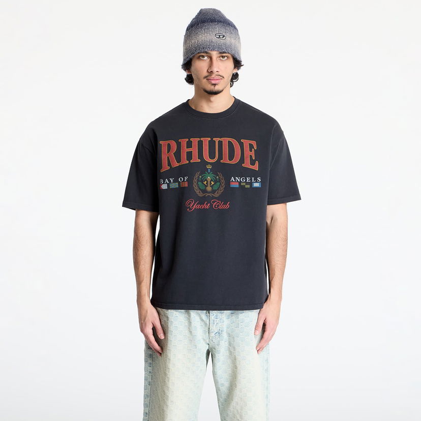 Majica kratkih rukava Rhude Rhude Bay Of Angels Yacht T-Shirt Crna | RHPS25TT010122306