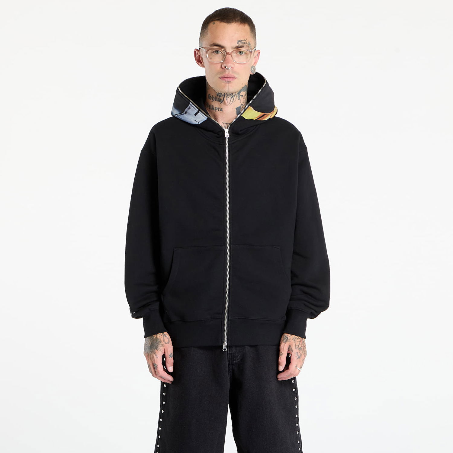 Dukserice Pleasures PLEASURES Daft Club Ram Zip Hoodie Crna | P25DP014-BLACK, 0