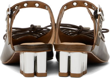 Tenisice i cipele GANNI GANNI Oleatex Lace-Up Mules Smeđa | S3092, 1