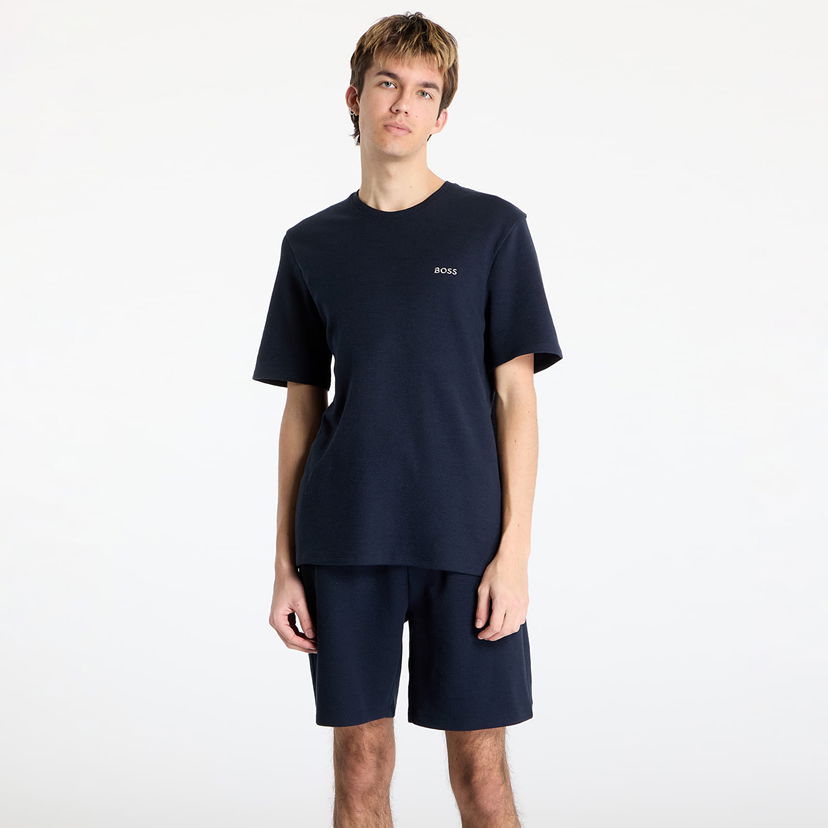 Trenerka BOSS Hugo Boss Waffle Tee Tamnoplava | 50535891-403