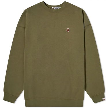 Dukserice BAPE Oversized Ape Logo Crew Sweat Zelena | 001SWH802503L-GRN, 1