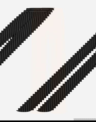 Hlače Dolce & Gabbana Dolce & Gabbana Pinstriped Wide-leg Trousers Crna | GP01PTFR20WS8051, 0