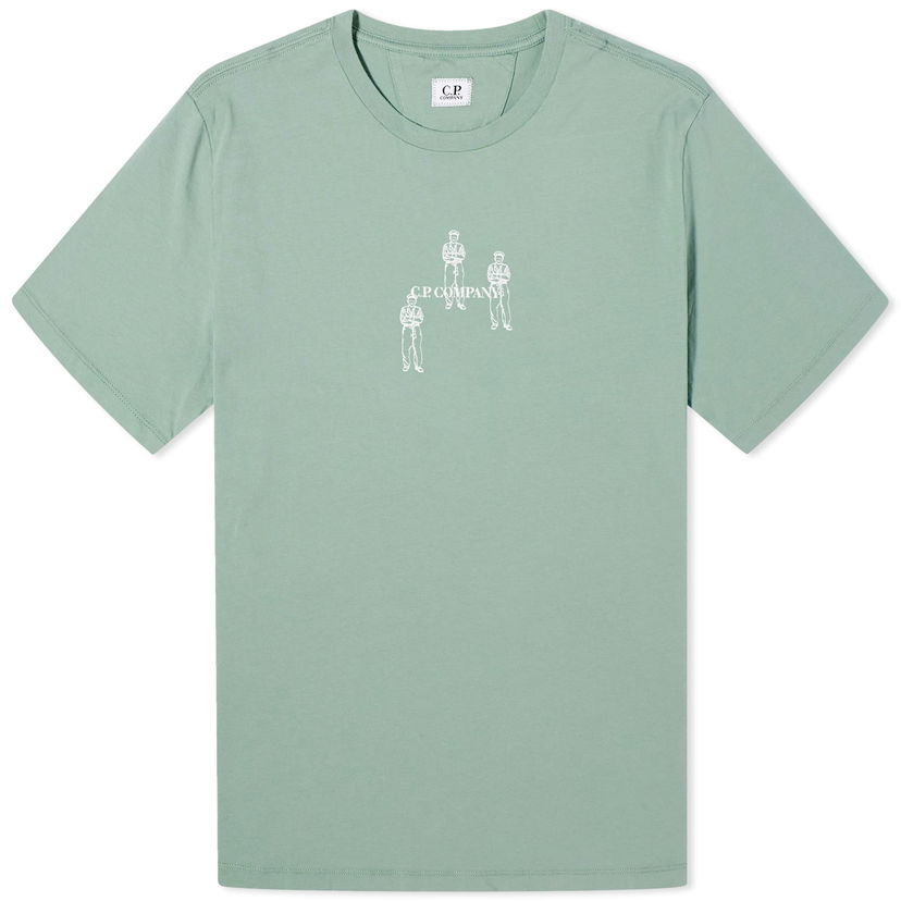 Majica kratkih rukava C.P. Company 30/1 Jersey Relaxed Graphic T-Shirt Tirkiz | CMTS143A-006586W-626