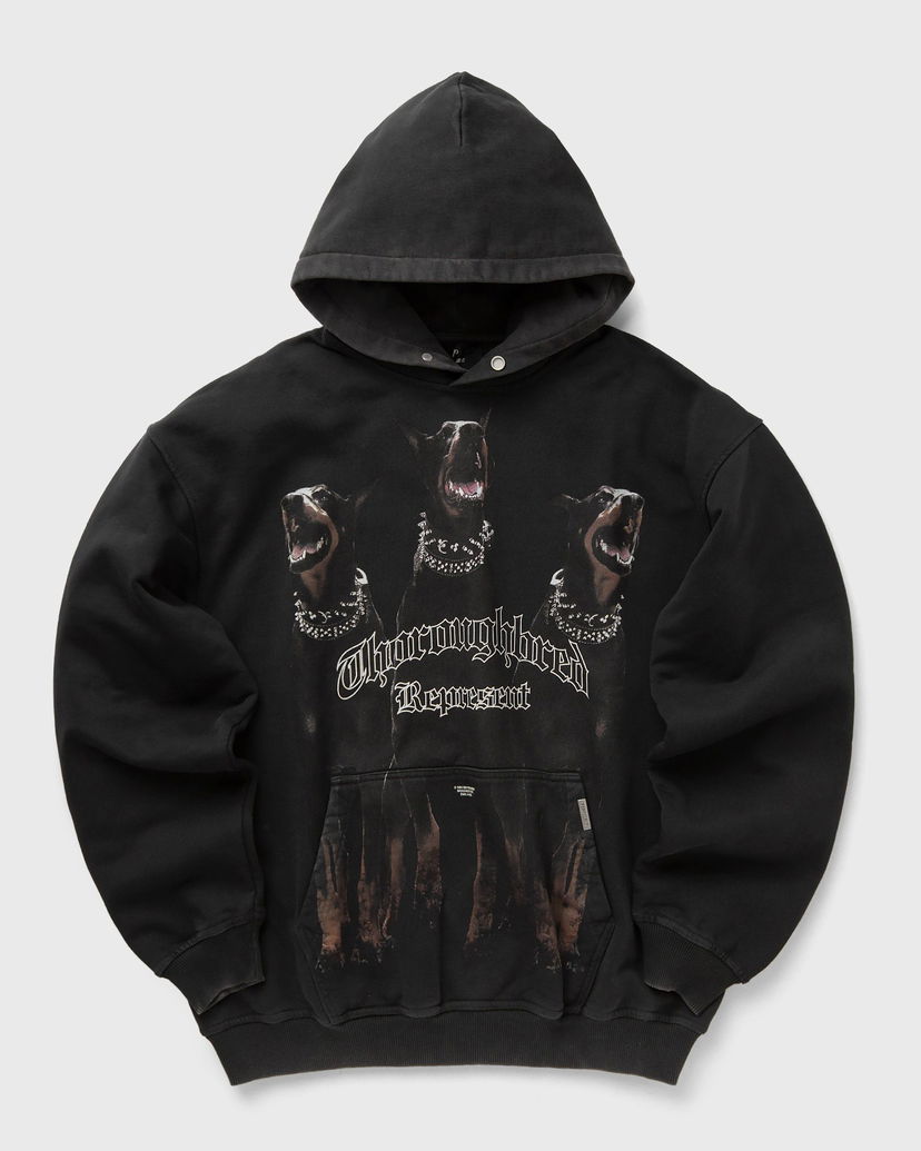 Dukserice Represent Clo Represent THOROUGHBRED HOODIE Crna | MLM498-03