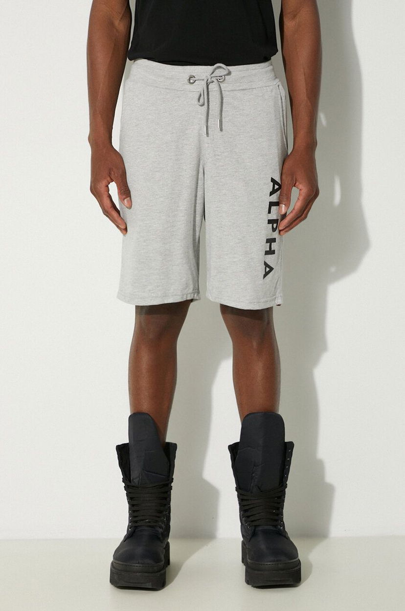 Kratke hlače Alpha Industries Alpha Jersey Shorts Siva | 116366.17