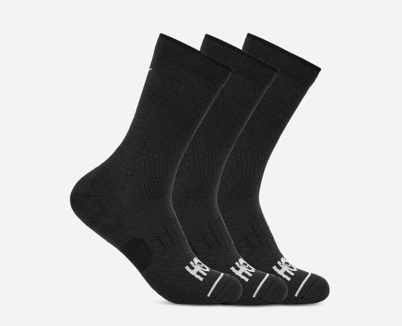 Čarape Hoka One One Crew Run Socks, 3-Pack, Size XL Crna | 1122931-BBBLC