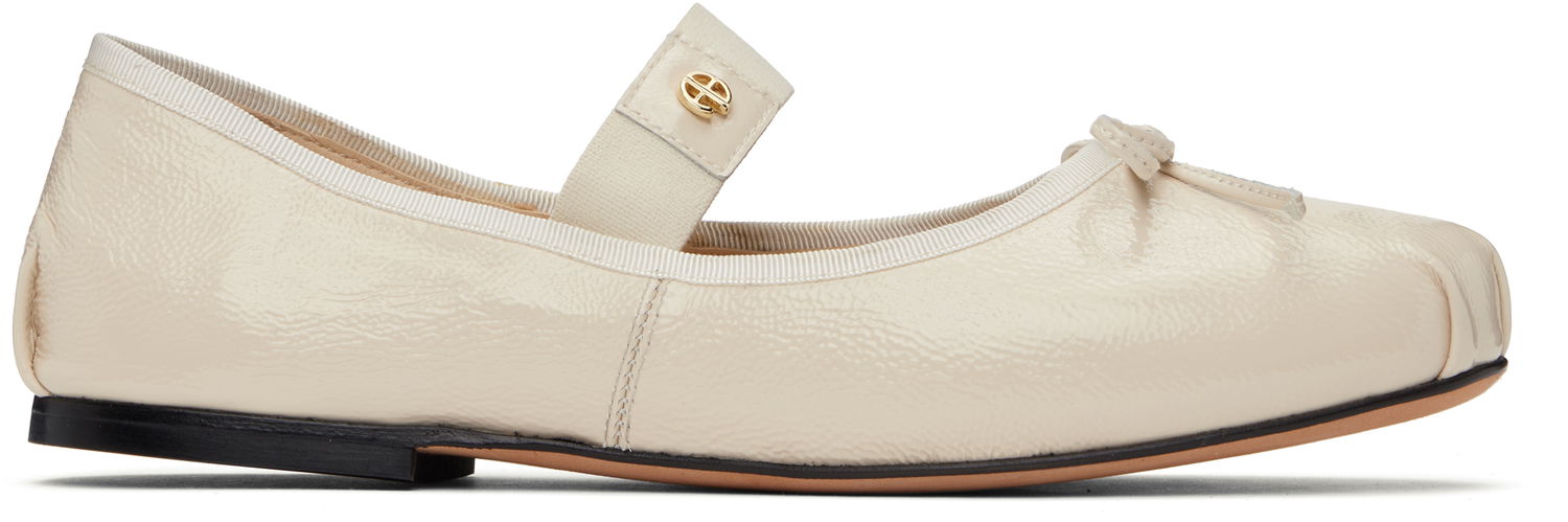 Odjeća Anine Bing ANINE BING Jolie Ballerina Flats Bijela | A-14-11216-IVY17, 0