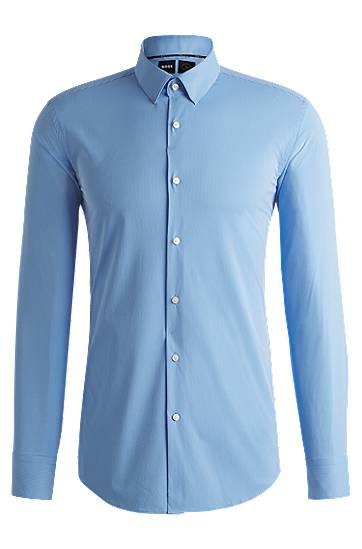 Košulja BOSS Slim-Fit Performance-Stretch Shirt Plava | 50539397
