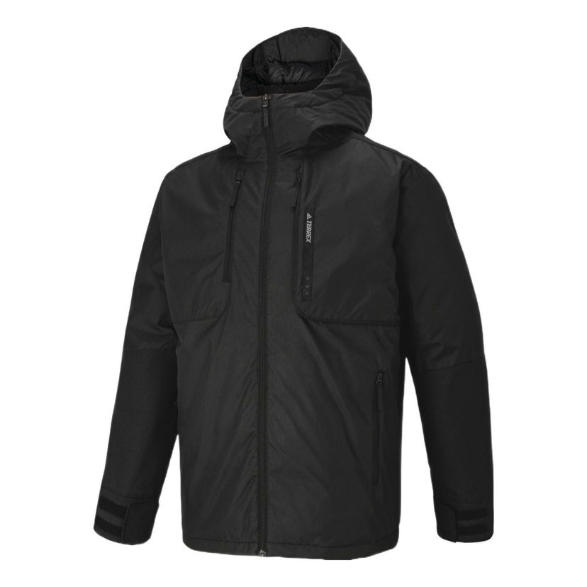 Vjetrovka adidas Performance Terrex Fwa Vrst Gdown Hooded Down Feather Jacket Crna | HE3688