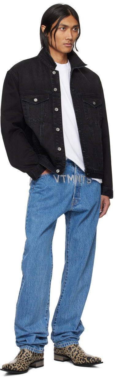 Jakna VETEMENTS VTMNTS Embroidered Denim Jacket Crna | VL20JA560BW, 3