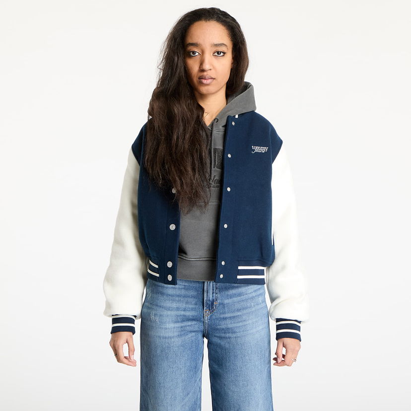 Bomber jakna Tommy Hilfiger Tommy Jeans Wool Varsity Bomber Jacket Tamnoplava | DW0DW19320 C1G