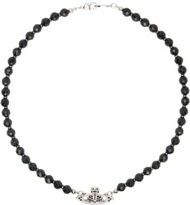 Ogrlica Vivienne Westwood Silver & Black Choker Crna | 6303002F-02P178-CN, 0