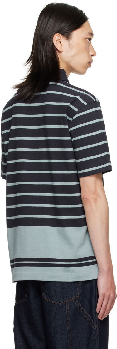 Polo majica Burberry Burberry Index Stripe Polo Crna | 8110595, 2