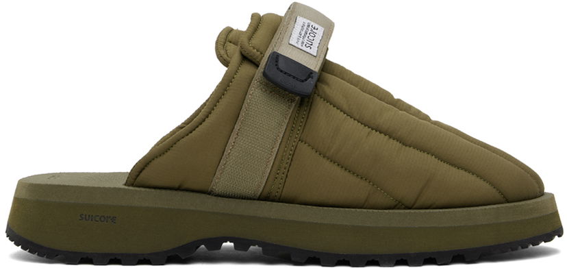 Odjeća SUICOKE Suicoke ZAVO-PUFFab Slippers Zelena | OG-072PUFF-TRab