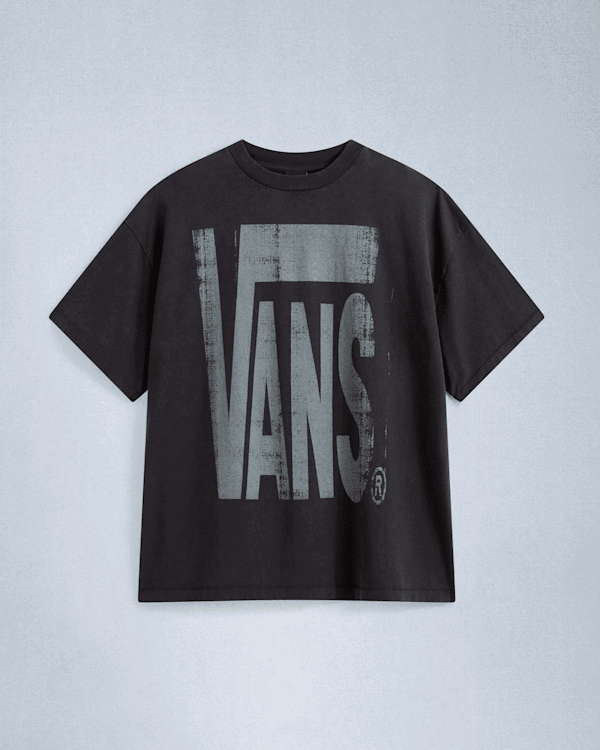 Majica kratkih rukava Vans Act Of Disagreement Brushed Logo T-Shirt Crna | VN000TR2EMQ