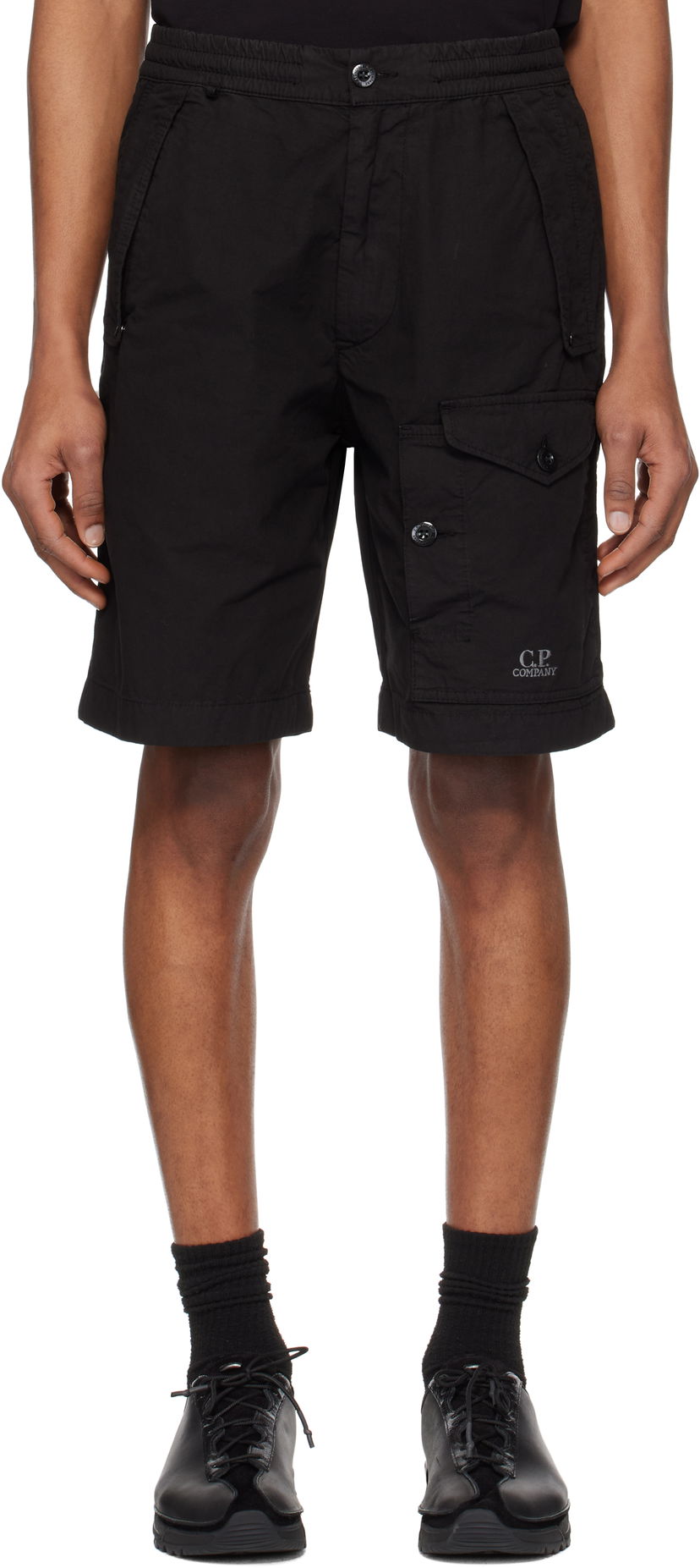 Kratke hlače C.P. Company C.P. Company Microreps Cargo Shorts Crna | 18CMBE060A-006475G