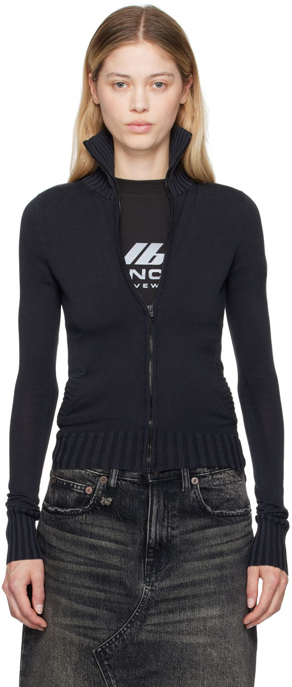 Džemper Balenciaga Zip Up Sweater Crna | 794228 T3312