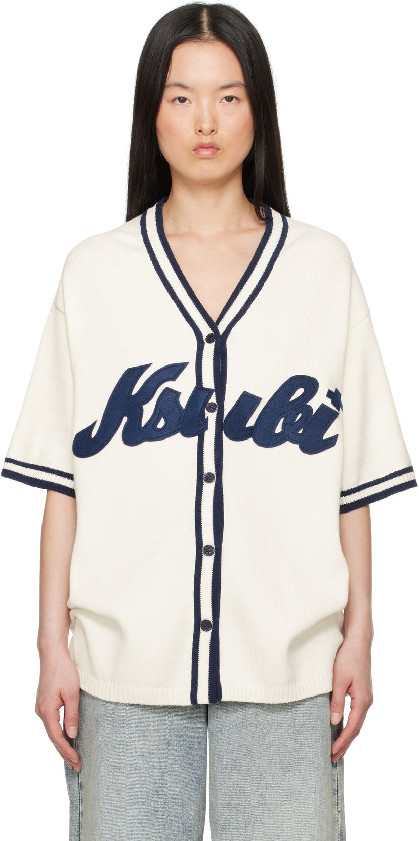 Džemper Ksubi Ksubi Baseball Knit Cardigan Bijela | WSP25KW001