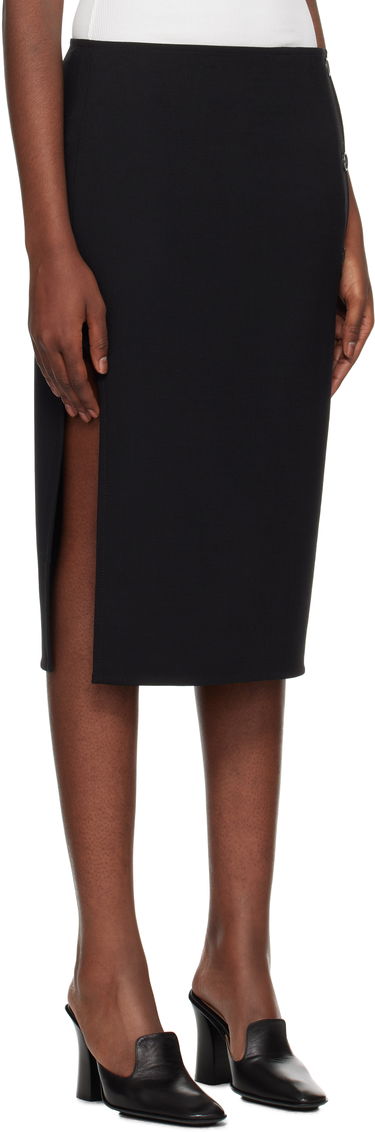 Suknja Courrèges Oblique Tailored Midi Skirt Crna | 424CJU196WO0113, 1