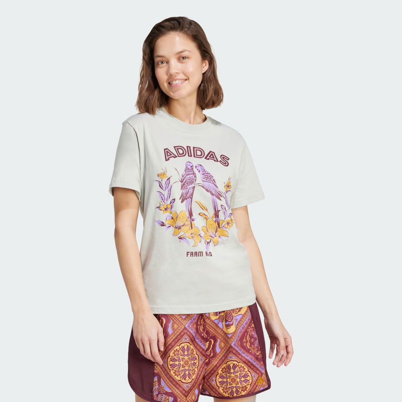 Majica kratkih rukava adidas Performance adidas x FARM Rio Graphic T-Shirt Siva | JV8610