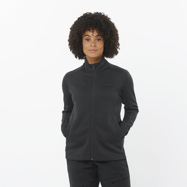 Dukserice Salomon Warm Fleece Jacket Crna | LC2294000