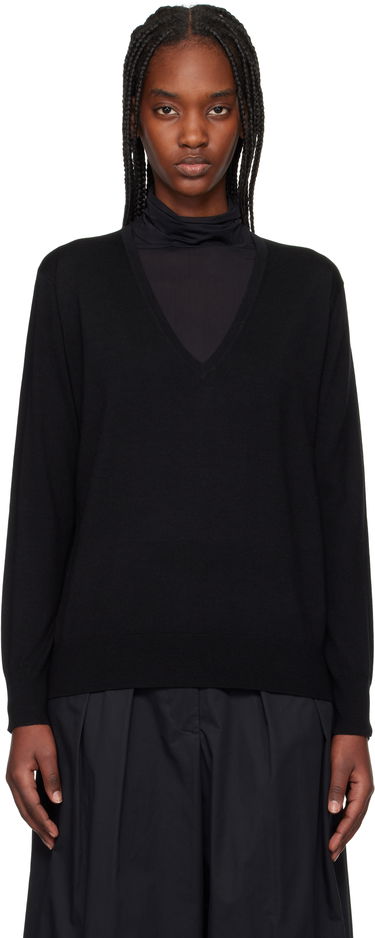 Džemper Dries Van Noten Dries Van Noten Merino Wool V-Neck Sweater Crna | 251-011202-1700, 0