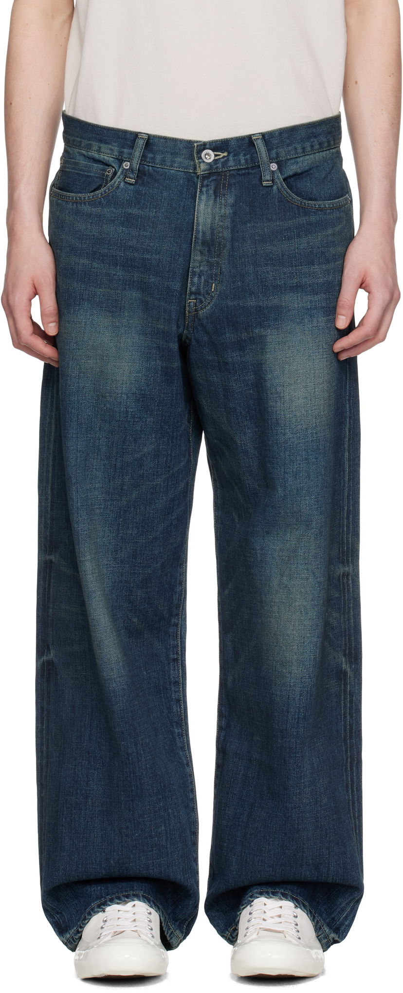 Jeans Neighborhood Neighborhood Washed DP Wide Jeans Plava | 251XBNH-PTM04