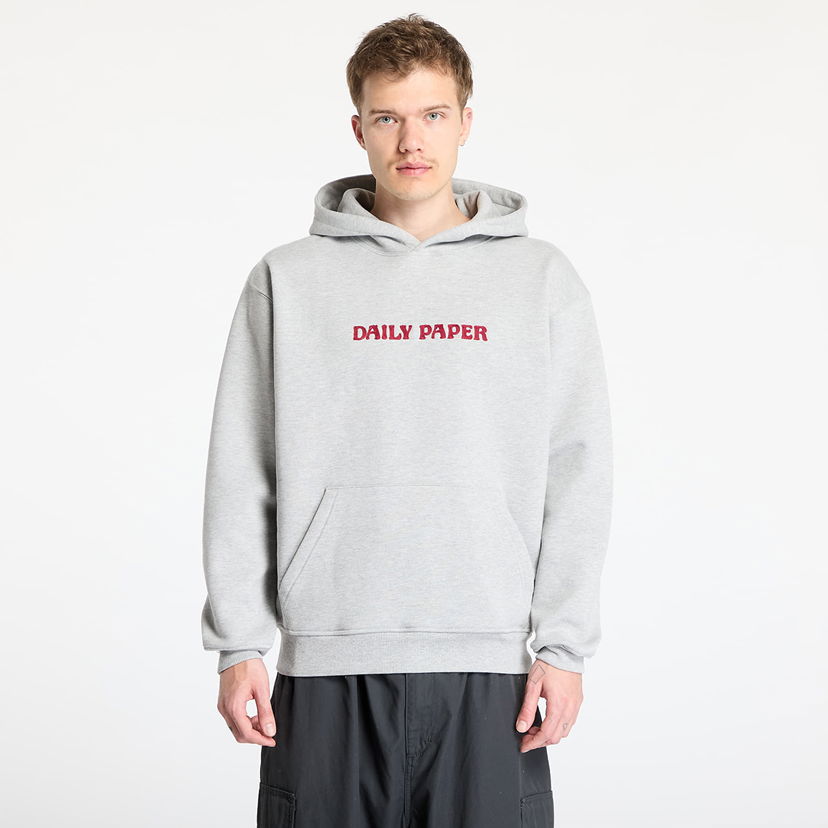 Dukserice DAILY PAPER Daily Paper Chain Stitch Oversized Hoodie Siva | 2511136