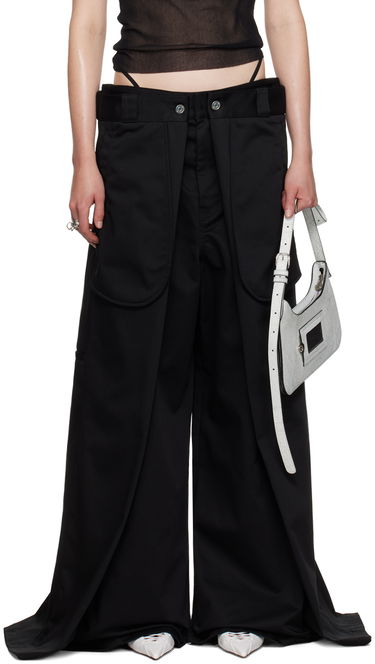 Hlače Jean Paul Gaultier Oliver Edition 'The Wrap' Wide Leg Trousers Crna | 24/27-F-PA113P-C048-00, 0