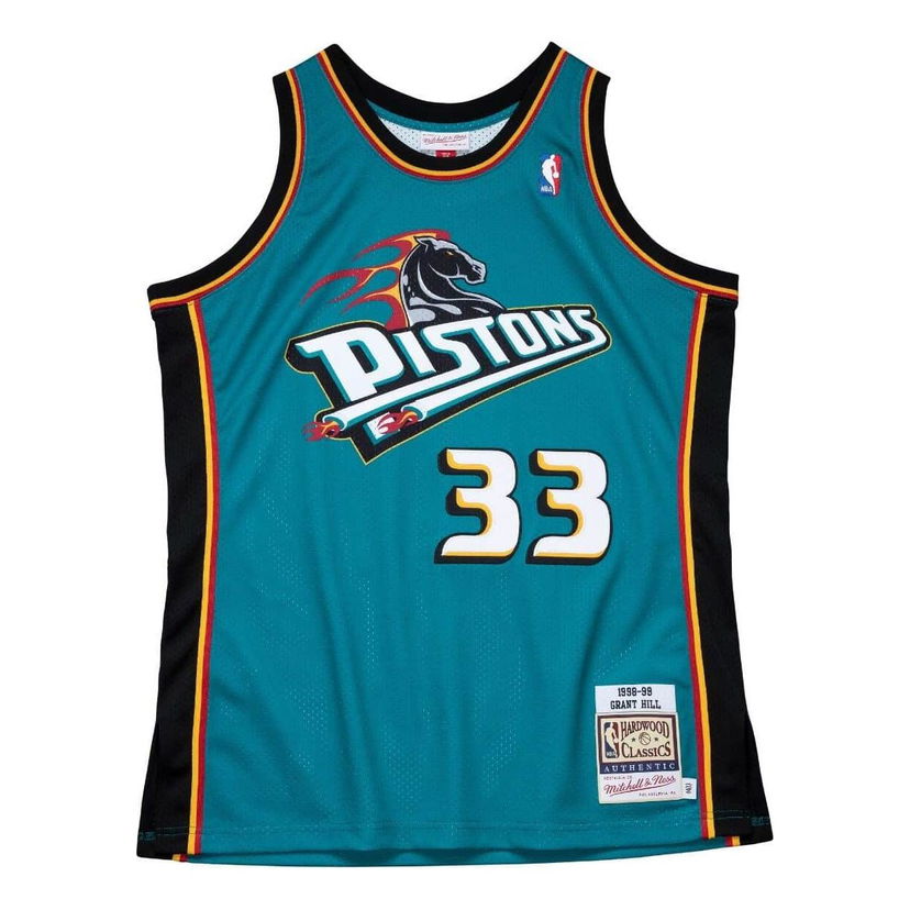 Dres Mitchell & Ness NBA Detroit Pistons 1998-99 Grant Hill #33 Mitchell & Ness Authentic Jersey Plava | AJY4GS18083-DPITEAL98GHI