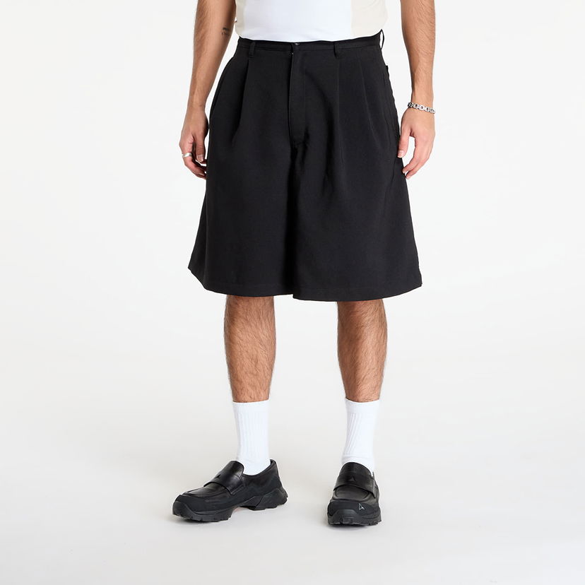 Kratke hlače Comme des Garçons Comme des Garçons SHIRT Short Pleated Trousers With Patch Pockets Crna | FP-P502-W25 Black