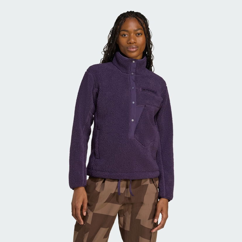 Dukserice adidas Performance Terrex Xploric High Pile Fleece Pullover Ljubičasta | JN0930