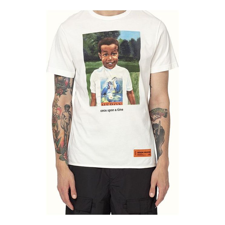 Majica kratkih rukava HERON PRESTON Heron Preston Little Boy Print T-Shirt Bijela | HMAA011S209140190188