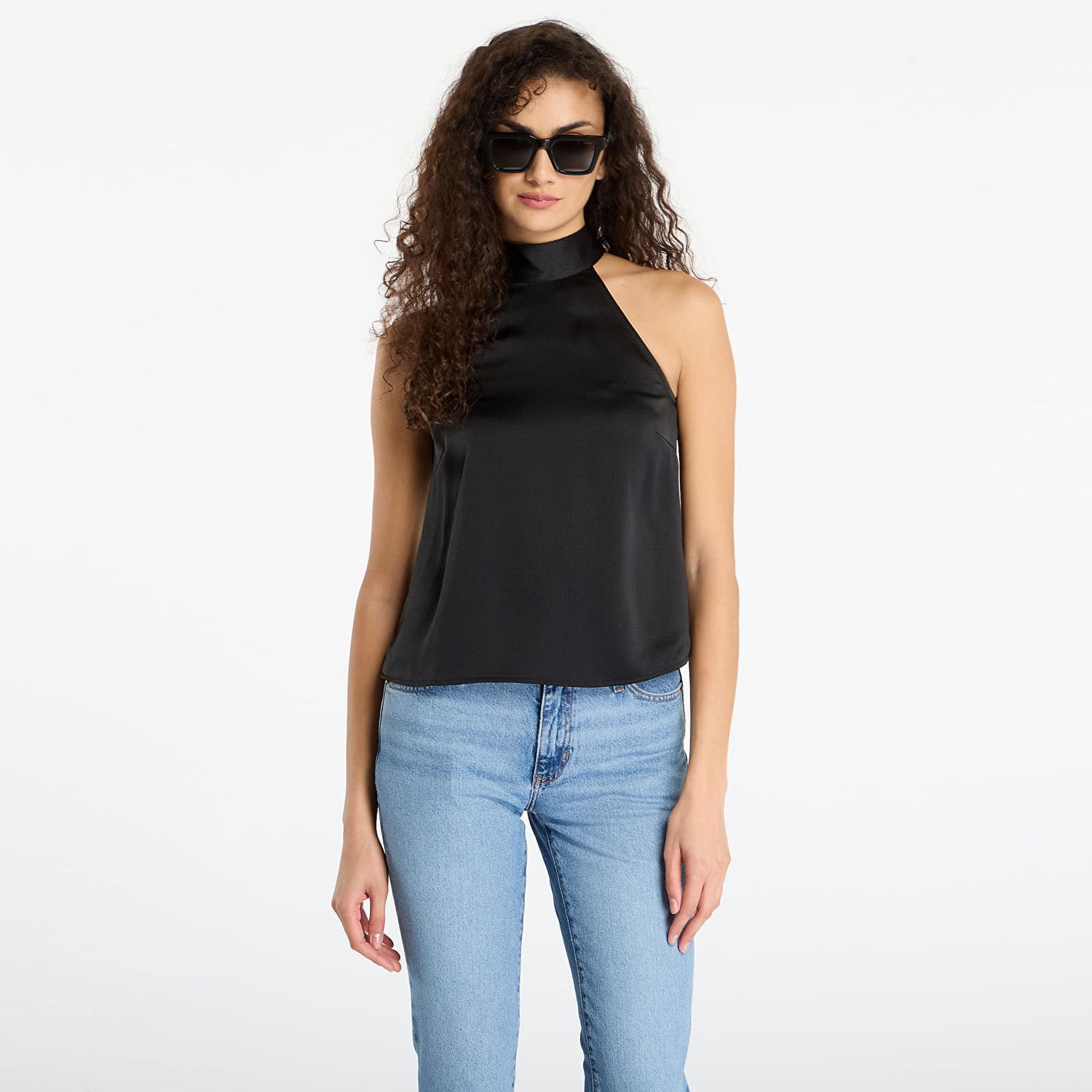 Majica bez rukava Samsoe Samsoe Satin Halter Neck Top Sarheos Crna | F25400155_CLR000021, 0