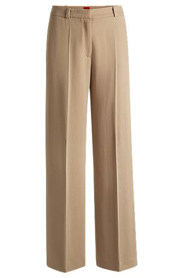 Hlače BOSS Wide Leg Trousers Bež | 50540807