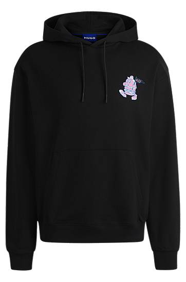 Dukserice BOSS HUGO Street-Food Graphic Hoodie Crna | 50532264