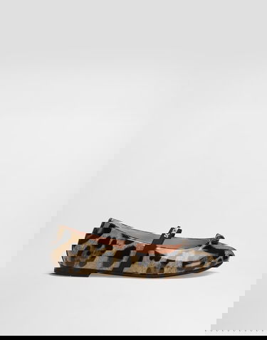 Tenisice i cipele Dolce & Gabbana Dolce & Gabbana Printed Shiny Calfskin Ballet Flats Smeđa | D11294AM568HA93M, 0