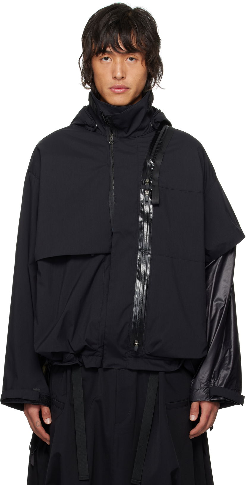 Vjetrovka Acronym J115K-E Hooded Technical Jacket Crna | J115K-E