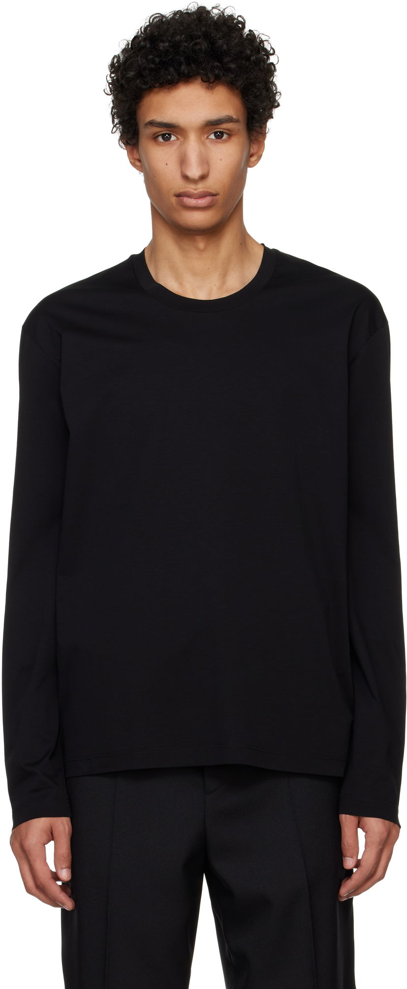 Majica kratkih rukava Jil Sander Jil Sander Logo Flag Long Sleeve T-Shirt Crna | J22GC0201_J45051