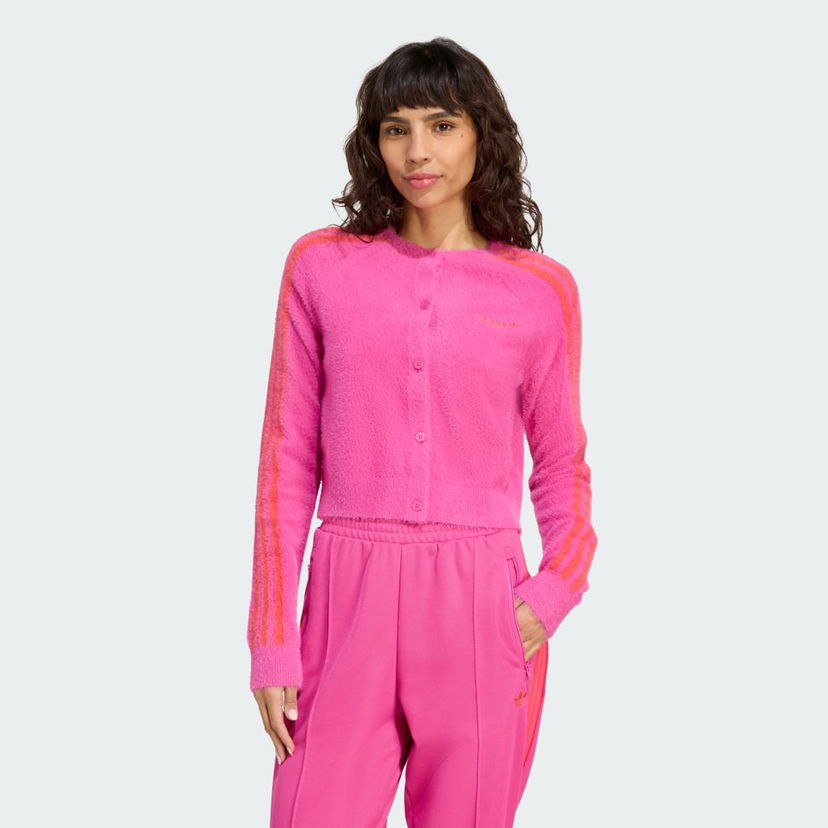 Džemper adidas Performance Fuzzy Knit Cardigan Ružičasta | JW3645