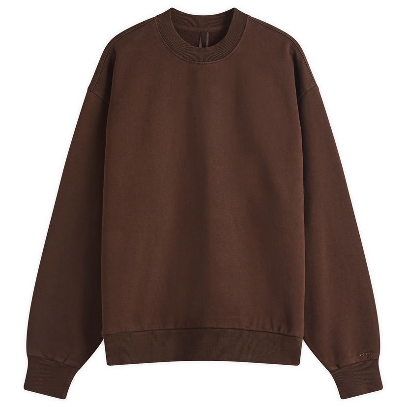 Dukserice SKIMS SKIMS Boyfriend Fleece Pullover, Size Large Smeđa | PL-PLO-8017W-ESPRESSO