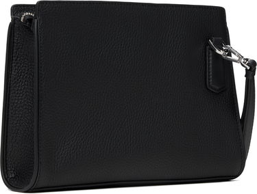 Novčanik BOSS BOSS Pebble-Grained Leather Wristlet Pouch Crna | 50548170, 2
